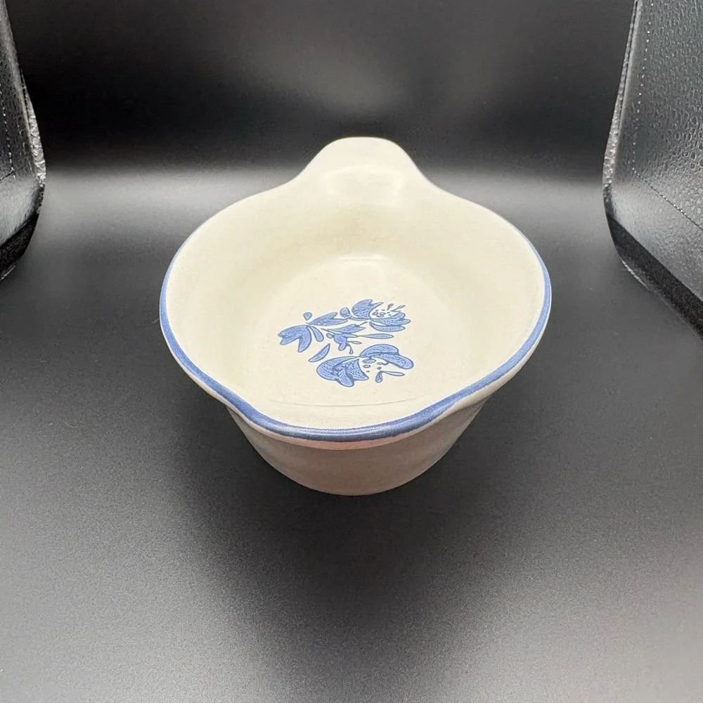 Pfaltzgraff Yorktowne Stoneware Au Gratin Dish Number 265 USA Vintage White Blue - Picture 5 of 13